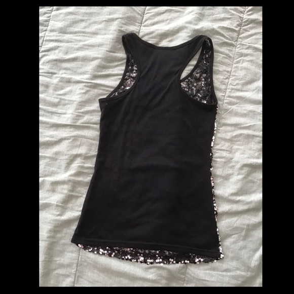 Lipstick Silver & Black Sequined Sleeveless Top - Picture 6 of 10